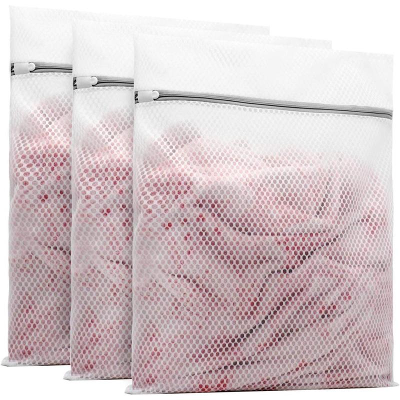 3Pcs Durable Honeycomb Mesh Laundry Bags for Delicates 16 x 20 Inches (3 Large)(Creative Life Pavilion) Accessories