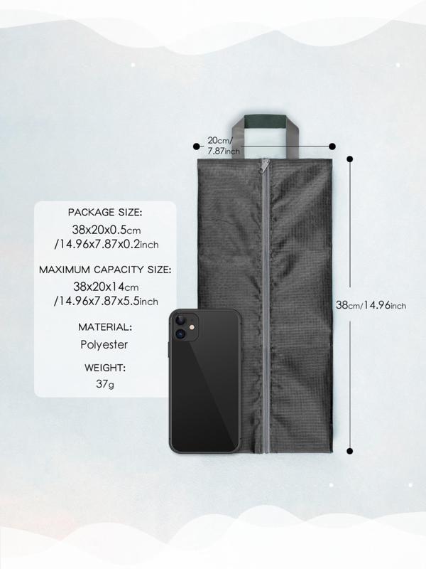 Foldable Zipper Shoe Bag, Waterproof Shoe Storage Bag, 1 Count Dust-proof Shoe Cover Bag for Outdoor Travel