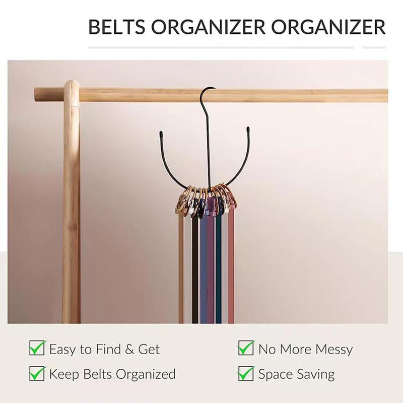 Belt Scarf Hanger, Multifunctional Anti-drop Shoe Silk Scarf Belt Drying Rack with Hook, Home Organizer for Living Room Bedroom Office Dormitory, 2024 Storage Organizer