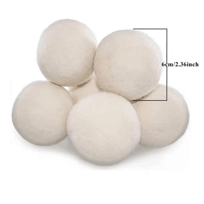 Solid Color Wool Drying Ball, 6 Counts  Laundry Products Anti Wrinkle Wool Ball for Washing Machine, Wool Dryer Ball for Daily Use, Laundry Tools & Accessories, Summer Gift