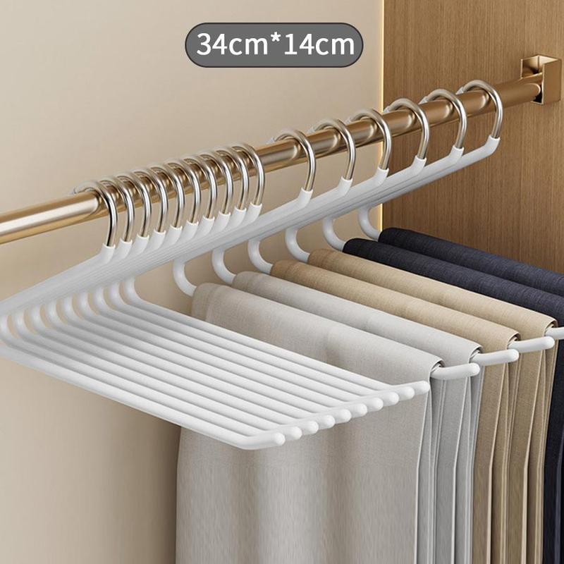 Space Saving Pant Hanger, 5 Counts Durable Z Shaped Anti-slip Pant Rack, Clothes Hanger for Home Bedroom Closet Dormitory Hotel