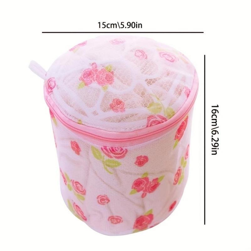 Flower Design Laundry Bag, 1 Count Mesh Washing Bag, Underwear Bra Special Anti Deformation Washing Bag, Machine Washing Mesh Bag, Laundry Tools & Accessories