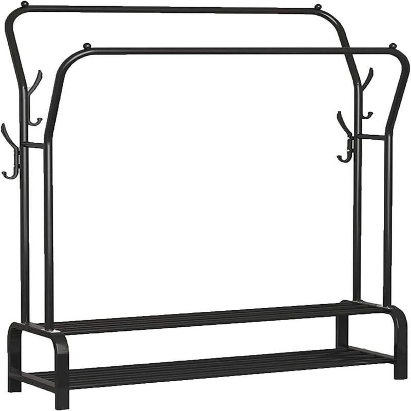 Heavy Duty Clothing Garment Rack Clothes Organizer Double Rails Hanging Stand US