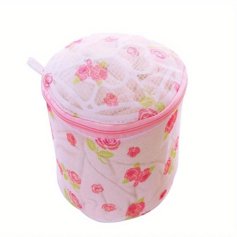 Flower Design Laundry Bag, 1 Count Mesh Washing Bag, Underwear Bra Special Anti Deformation Washing Bag, Machine Washing Mesh Bag, Laundry Tools & Accessories