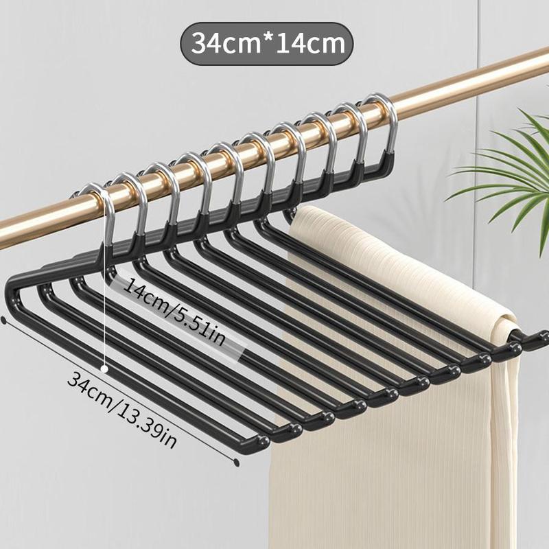 Space Saving Pant Hanger, 5 Counts Durable Z Shaped Anti-slip Pant Rack, Clothes Hanger for Home Bedroom Closet Dormitory Hotel