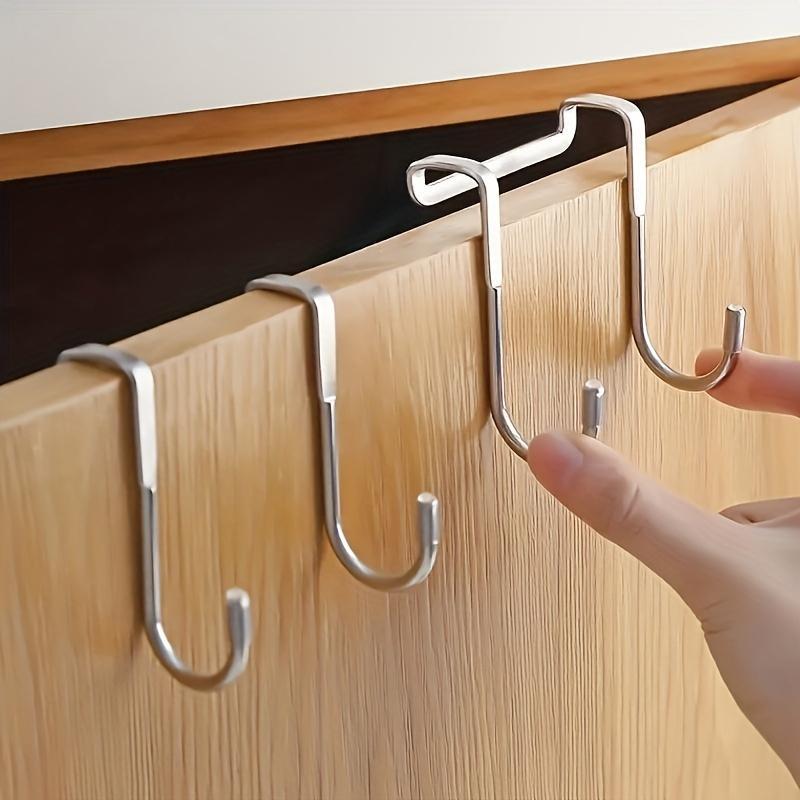 Stainless Steel S-shaped Hook, 2 3 Counts Multifunctional Hanging Organizer, Bedside Cabinet Door Hanging Clothes Hook, Over The Door Towel Hanger