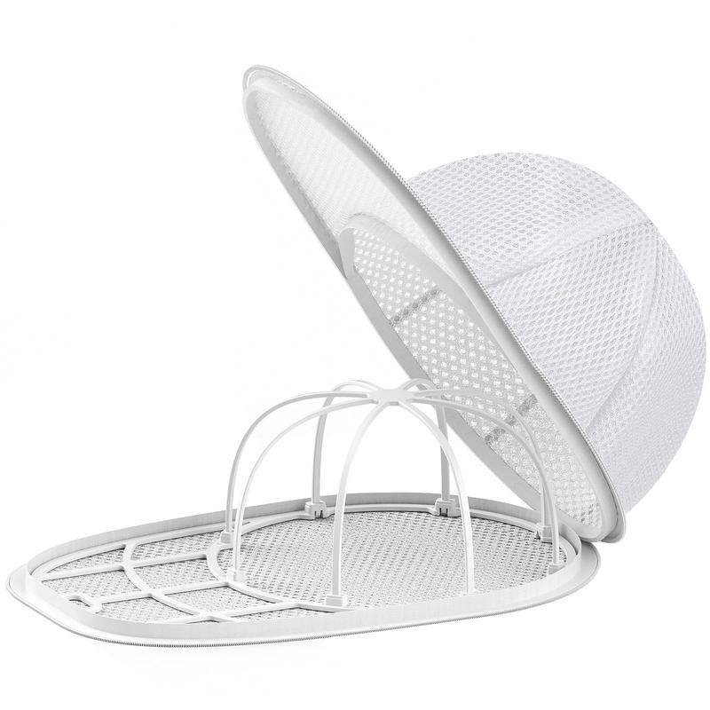 Hat Washer Cage Baseball Cap Washing Cage Hat Washer for Washing Machine - Keep Your Caps in Shape While Washing and Drying - Ideal for Adults and Kids Ball caps, White