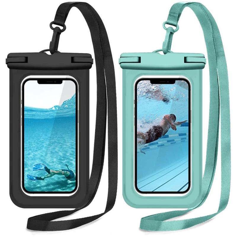 Universal Waterproof Phone Pouch, 2 Counts Large Phone Waterproof Case Dry Bag, Suitable for Outdoor Games, Swimming, and Water Sports