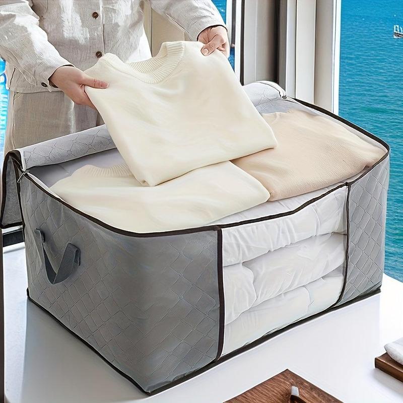 90L Ultra-Large Foldable Storage Bag with Reinforced Handle - Effortlessly Organize Bedroom & Closet, Perfect for Comforters, Blankets, Bedding, and Sweaters