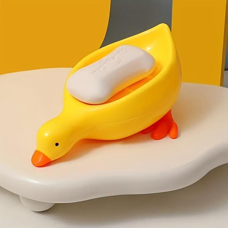 [FB&CM]Duck-Shaped Soap Dish With Drainage - Non-Slip, Alcohol-Free Bathroom Countertop Organizer Kitchen