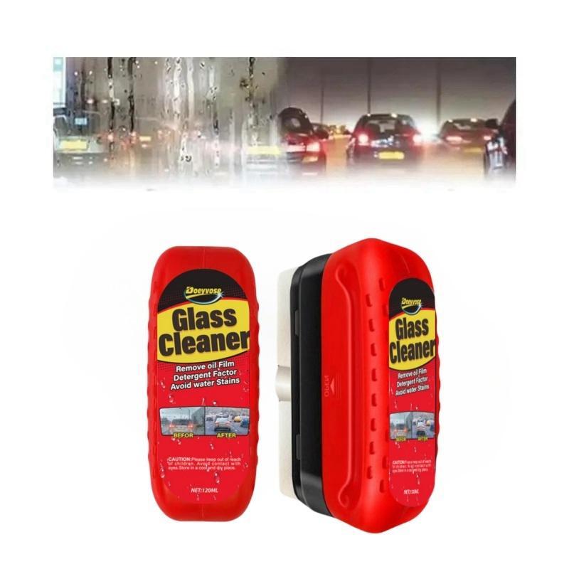 Doeyvose Car Windshield Cleaning Brush, Car Windshield Oil Film Remover Brush, Rainproof & Anti-fog Car Window Cleaning Tool