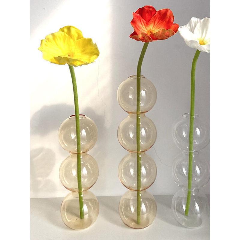 1pc Clear Flower Vase, Modern Glass Vase For Flower For Home Decor,Home Decor,Flower Vase,Centerpiece,Table Decor