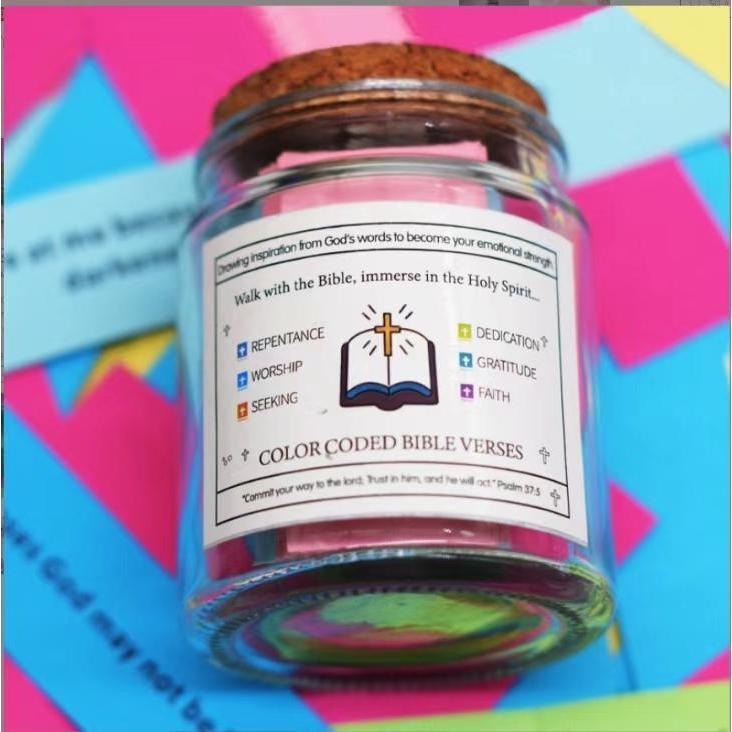 2024 Bible Verse Jar,Read Me When Bible Verses Jar for Emotions and Feelings,Scripture Prayer Cards Hope Jar,Religious Graduation Gift,Bible Study Church Christian Gifts for Women Men Mom Dad Friend