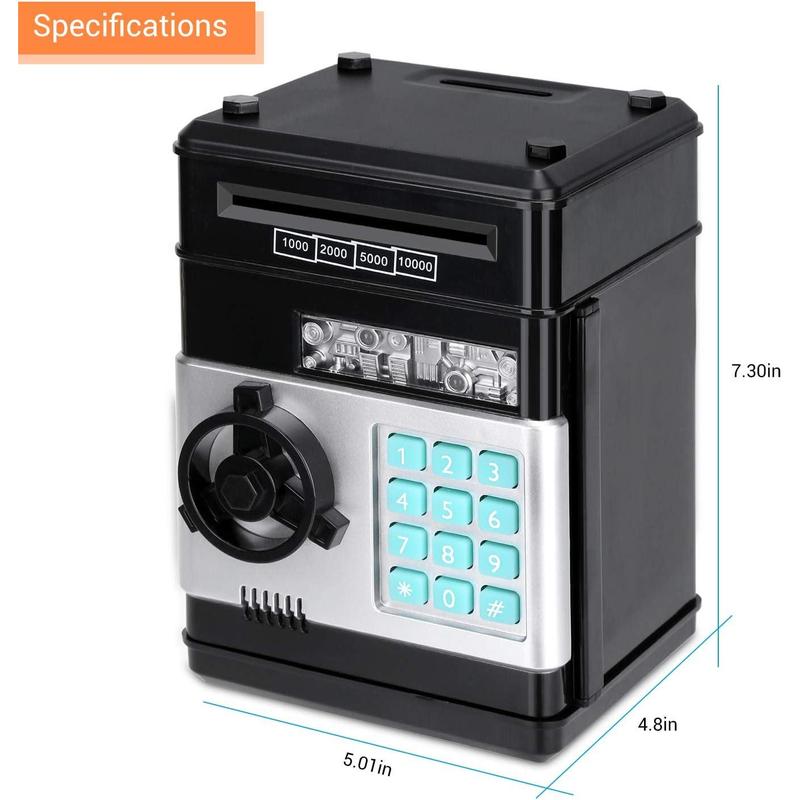 [HOLIDAY SALE 51%]  Children's Electronic Piggy Bank Toy with Digital Cash Saving Safe Box for Coins Mini ATM Machine Spaarpot Coin Lock Security Money