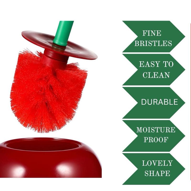 Cherry Toilet Brush and Holder,Cherry Toilet Brush Set, Cute Toilet Brush Cherry, Toilet Cleaner Brush