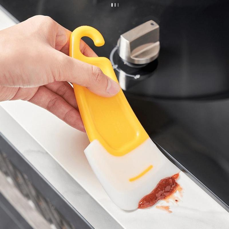 Kitchen Cleaning Silicone Scrubber, Hangable Kitchen Ware Cleaning Squeegee, Household Multifunctional Kitchen Cleaning Tool