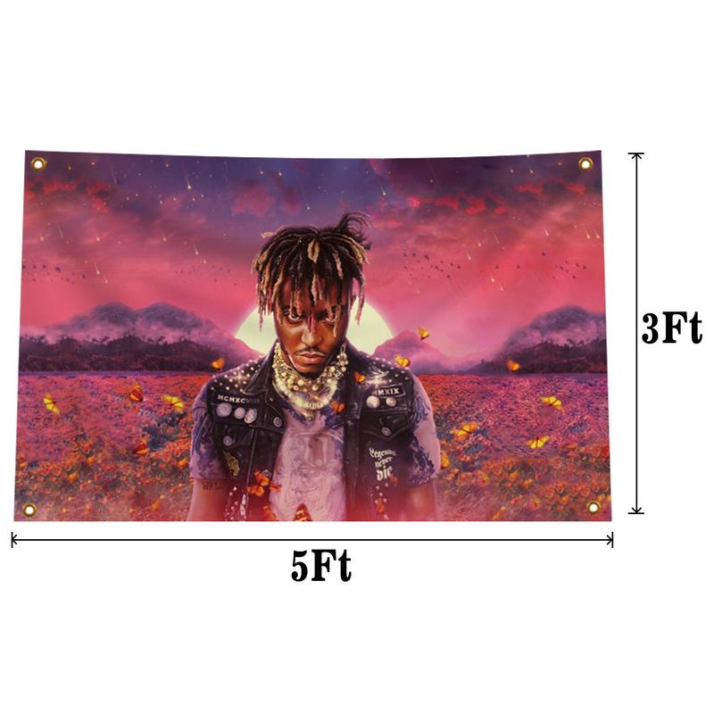 Juic Legends Flag 3x5 Feet Hip Hop Rapper Tapestry for Bedroom Living Room Dorm Wall Decor