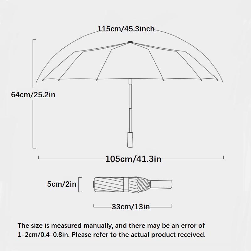 Automatic Folding Umbrella, 1 Count Portable Compact Umbrella, Windproof & Sun Protection Umbrella for Outdoor Hiking & Travel, Travel Essentials