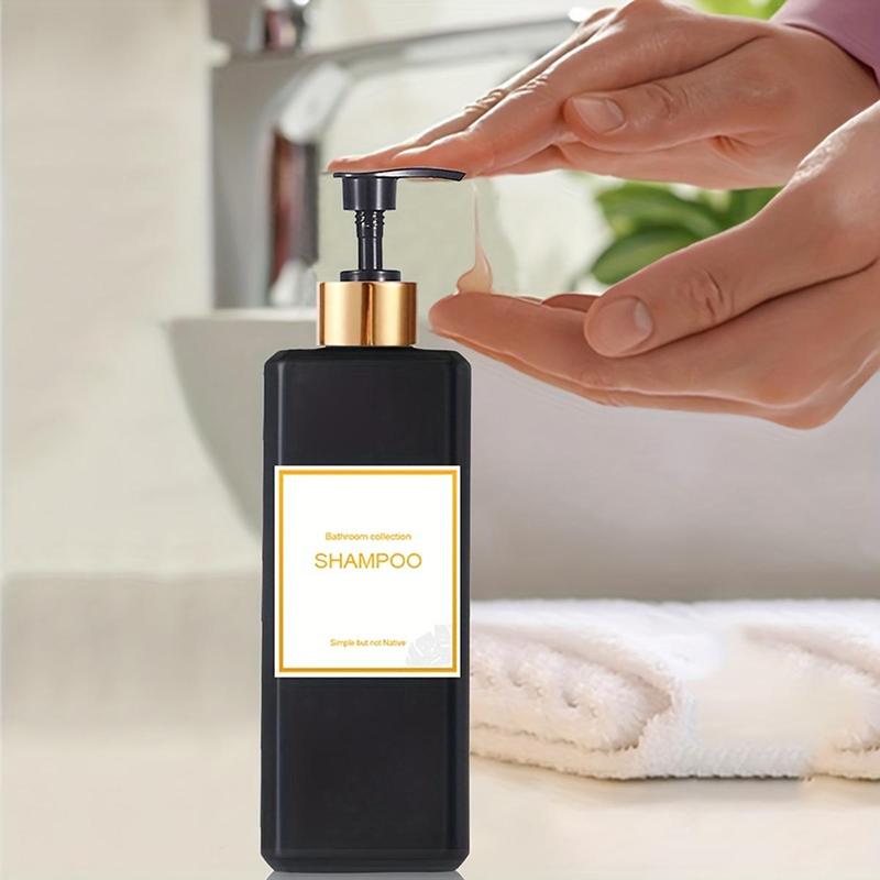 500ml Bathroom Soap Dispenser with Label, 3 counts set Empty Refillable Lotion Dispensing Pump Bottle, Everything Shower Products, Summer for Gift