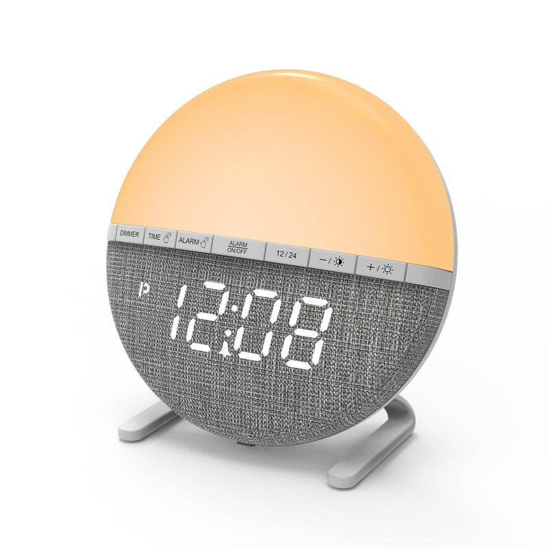 Sunrise Alarm Clock, 1 Count Digital Clock with Night Light, Modern Design Electronic Clock for Home Office, Home Decoration