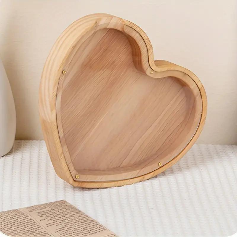 Heart Shaped Money Box, 1 Count Creative Money Saving Box, Desktop Decoration for Home Living Room Bedroom Study Room Office