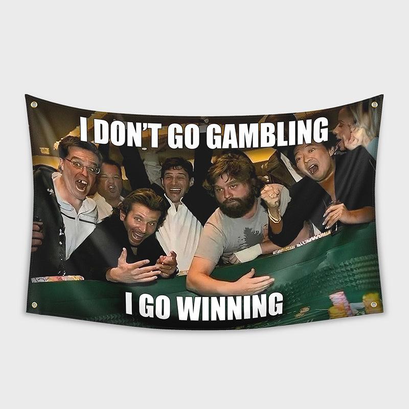 I Go Winning 3x5ft flag Indoor and Outdoor Decoration, One Sided, 4 Brass Grommets, Travel, Events, Festivals