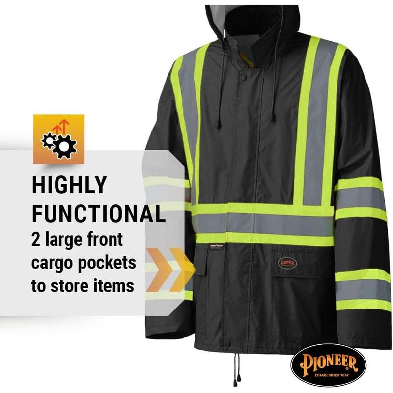 Lightweight Waterproof Safety Rain Suit - Reflective Work Rain Gear for Men and Women