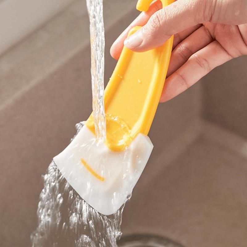 Kitchen Cleaning Silicone Scrubber, Hangable Kitchen Ware Cleaning Squeegee, Household Multifunctional Kitchen Cleaning Tool