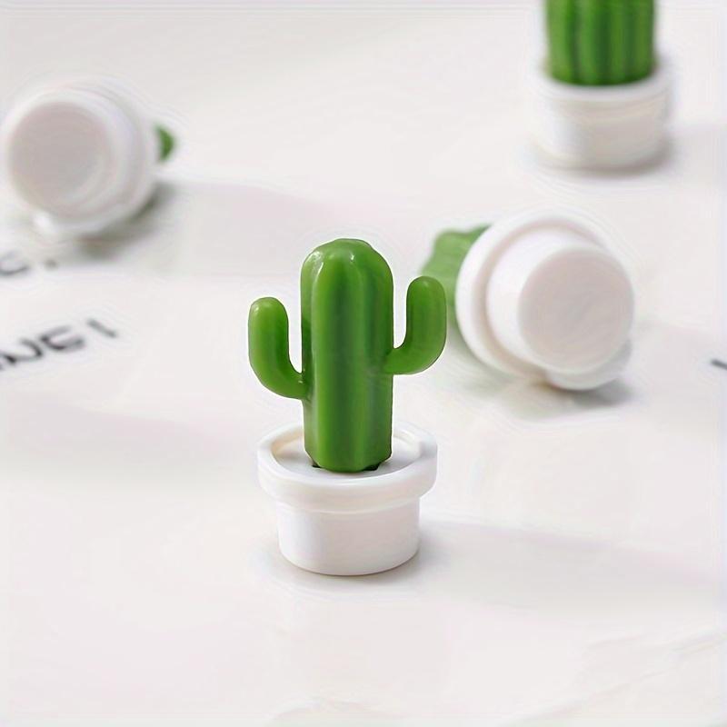 Cactus Shaped Magnetic Message Sticker, 6counts pack Cute Mini Magnetic Message Sticker, Refrigerator Magnet for Home Kitchen