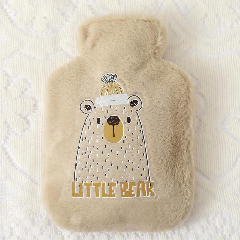 Cartoon Plush Rabbit Bear Hot Water Bottle Water Filling Velvet Small Portable Student Hand Warmer Cute Warm Water Bag