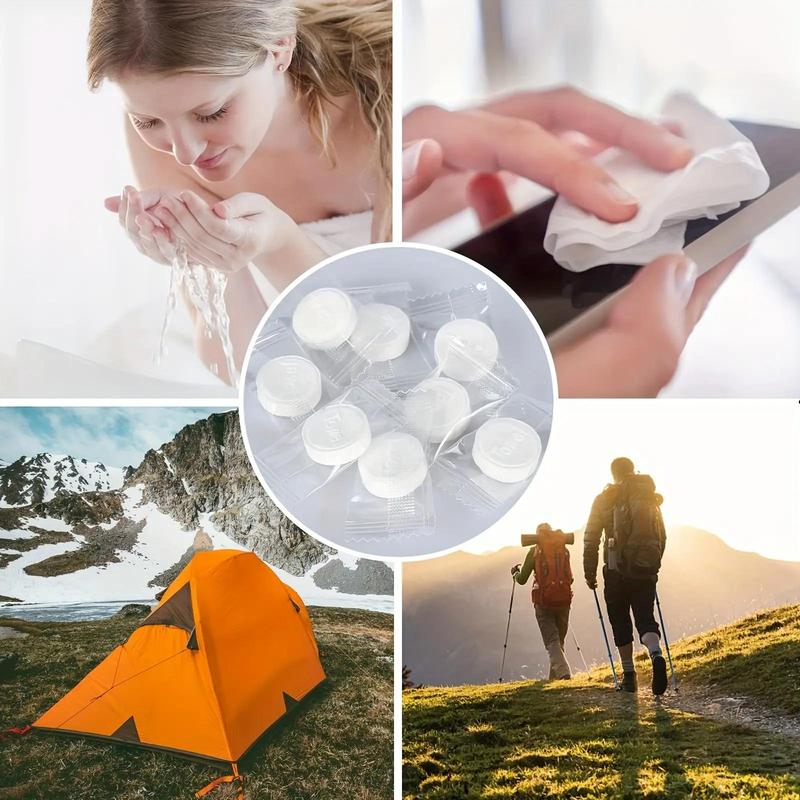 Portable Compressed Paper Towel, 100pcs 10pcs 50pcs Mini Face Towel, Disposable Face Towel for Travel, Camping, Hiking, Sport, Travel Essentials, Bathroom Accessories, Halloween Gifts