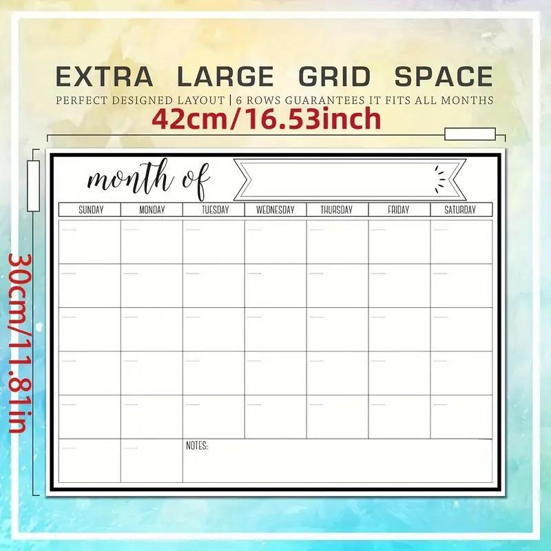 Magnetic Weekly Planner Board, 1 Count Refrigerator Weekly Planner Board, Kitchen Planner Board, Office Stationery & Supplies