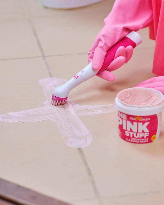 The Pink Stuff Miracle Scrubber Kit with 4 Cleaning Brush Heads