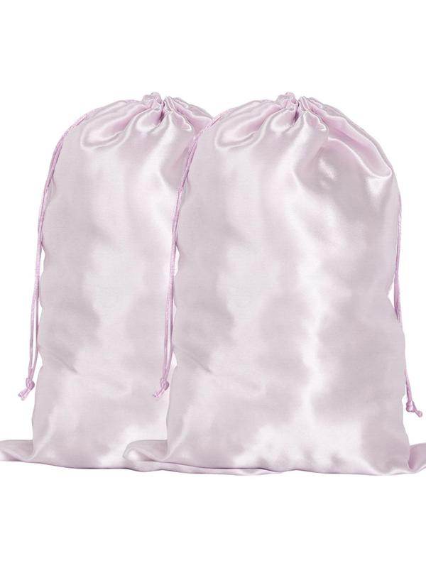 2pcs Drawstring Hair Wig Storage Bag, Satin Wig Pouch, Wig Storage Organizer for Home & Salon