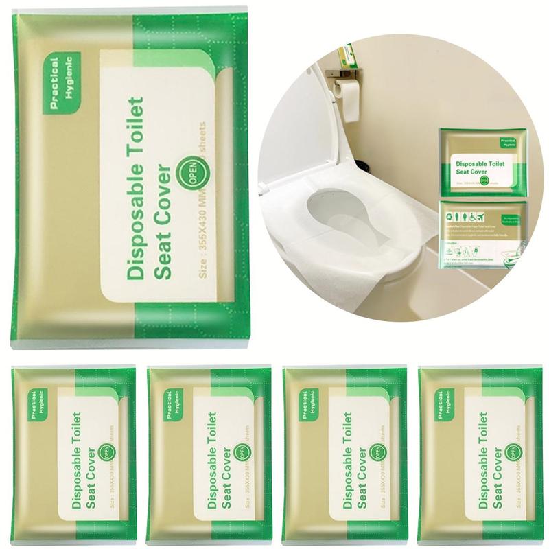 Disposable Toilet Seat Cover, 50 20pcs Portable Disposable Toilet Seat Pad, Disposable Paper Protector for Home, Travel, Camping, Hiking