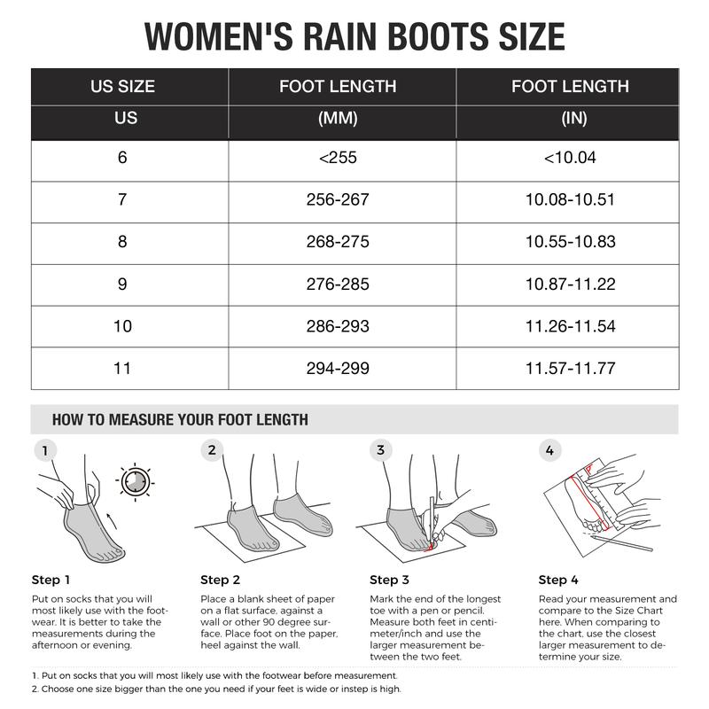 HISEA Women's Saltwater Winter Rain Boots Waterproof Duck Chelsea Lined Outdoor Garden Boot