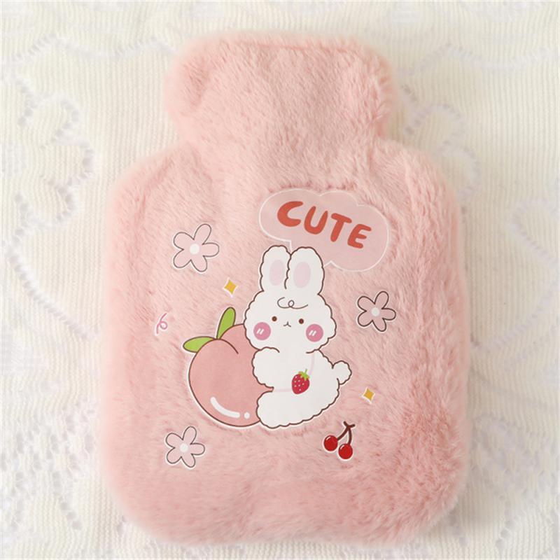 Hot Water Bag Thick Plush Cartoon 750ml Cute For Women Hand Warmer Hand Feet Winter Warm Hand Warmer Bags Portable