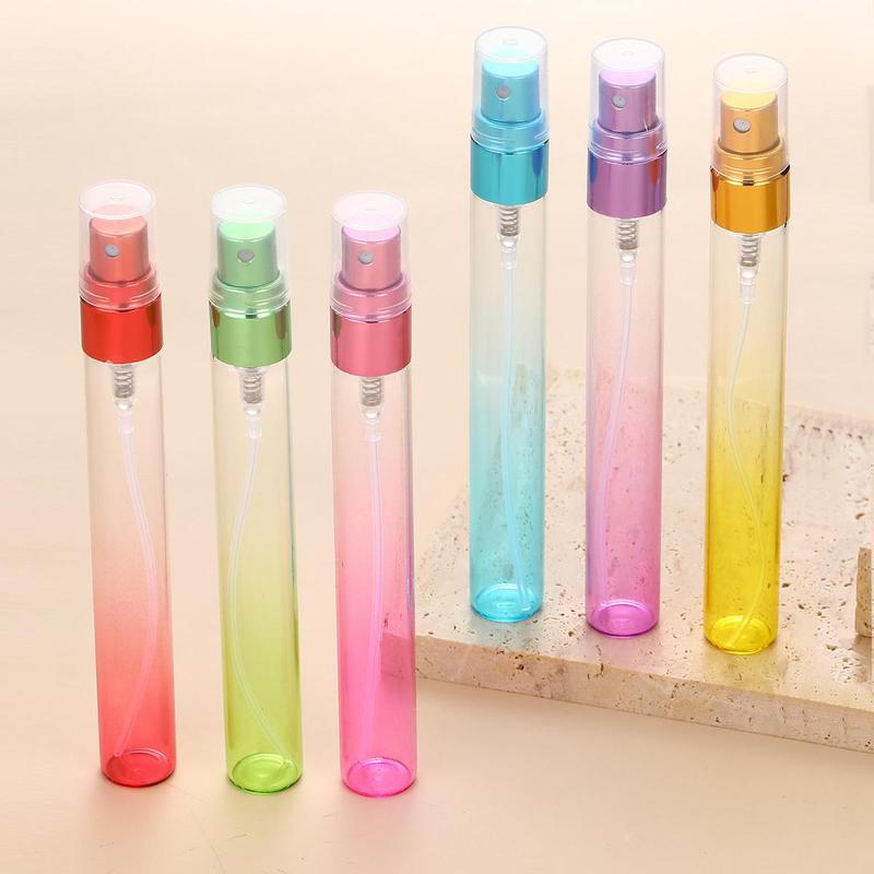 10ml Portable Gradient Empty Perfume Spray Bottle, 6pcs Leak Proof Refillable Dispenser For Travel