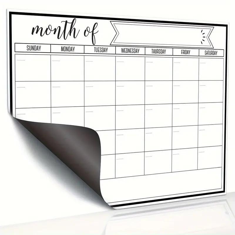 Magnetic Weekly Planner Board, 1 Count Refrigerator Weekly Planner Board, Kitchen Planner Board, Office Stationery & Supplies