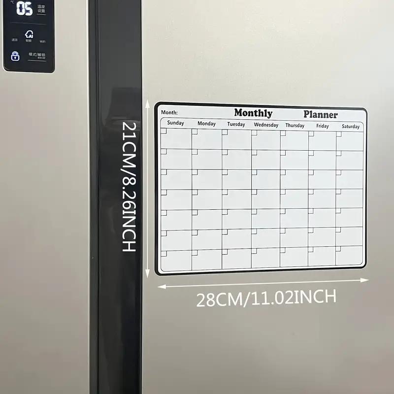 Magnetic Fridge Calendar, Magnetic Fridge Whiteboard Calendar, Easy to Clean Monthly Planner for Fridge, Kitchen Decoration, Fridge Accessories