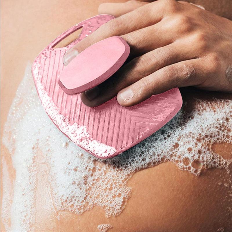 Silicone Oval Bath Brush, 1 2 Counts Shower Body Scrubber, Exfoliating Bath Back Scrubber, Portable Bathing Accessories for Travel, Boyfriend Gifts, Boyfriend Gifts