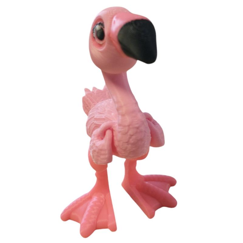 Articulating Flamingo 3D Printed Figurine Movable Plastic Tropical Shelf Decor Ornaments