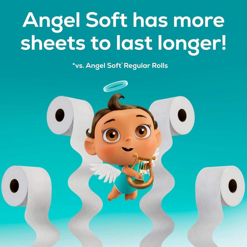 Angel Soft Toilet Paper, 16 Mega Rolls = 64 Regular Rolls, Soft and Strong Toilet Tissue soft toilet paper