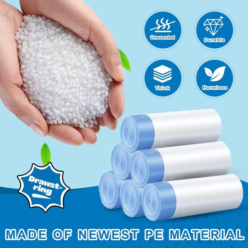 Disposable Garbage Bag, Thickened Drawstring Trash Bag, Odor-proof Garbage Bag for Home & Office Waste Receptacles