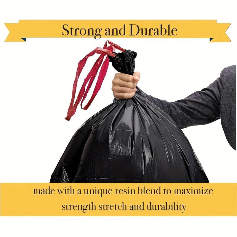 10pcs roll Heavy Duty Trash Bag, Durable Drawstring Kitchen Garbage Bag, Industrial Recycling Plastic Garbage Bag