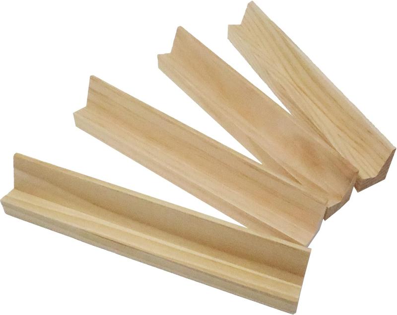 Wooden Domino Trays Set of 4,Wood Domino Racks, Domino Holders for Domino Tiles