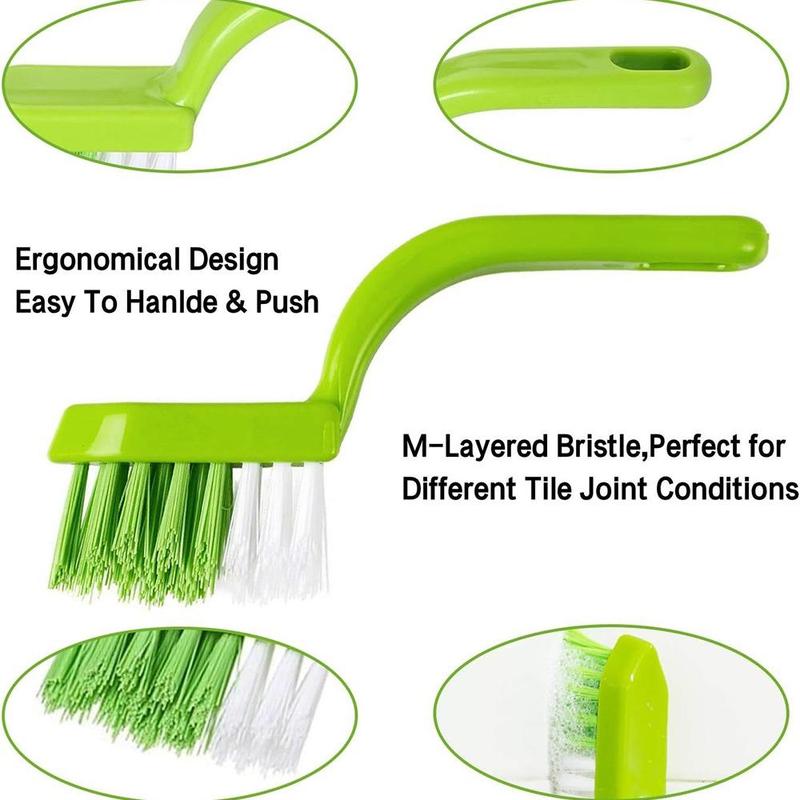 4pcs set Multifunctional Floor Cleaning Brush, Household Floor Scrub Brush With Handle For Bathroom Kitchen