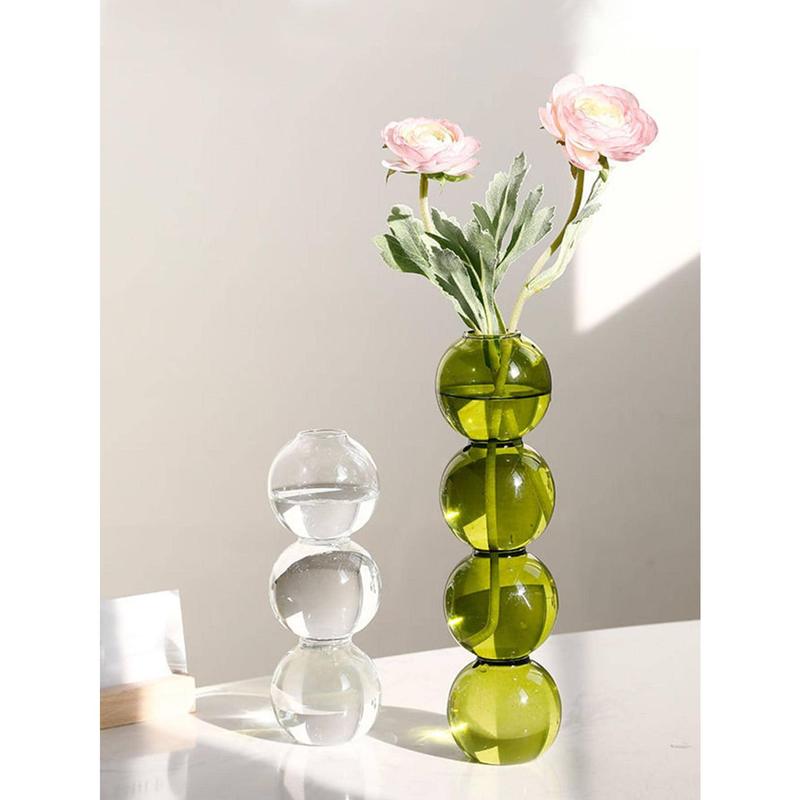 1pc Clear Flower Vase, Modern Glass Vase For Flower For Home Decor,Home Decor,Flower Vase,Centerpiece,Table Decor