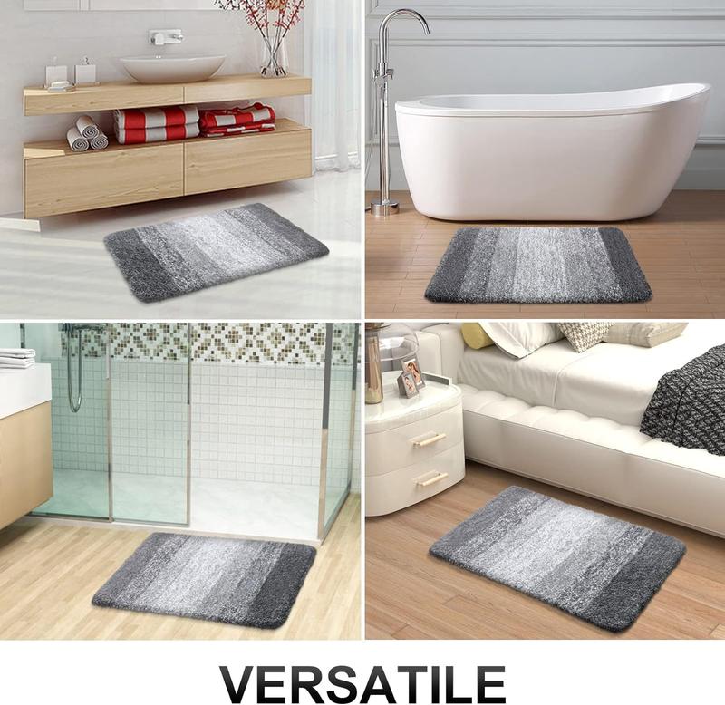 Bathroom carpet, soft absorbent fine fiber bathroom carpet, non slip plush bathroom carpet, machine wash and dry, bathroom floor, bathtub and shower mat,