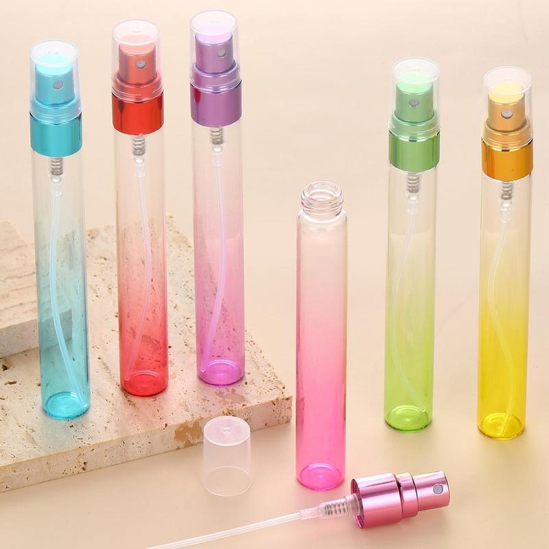 10ml Portable Gradient Empty Perfume Spray Bottle, 6pcs Leak Proof Refillable Dispenser For Travel